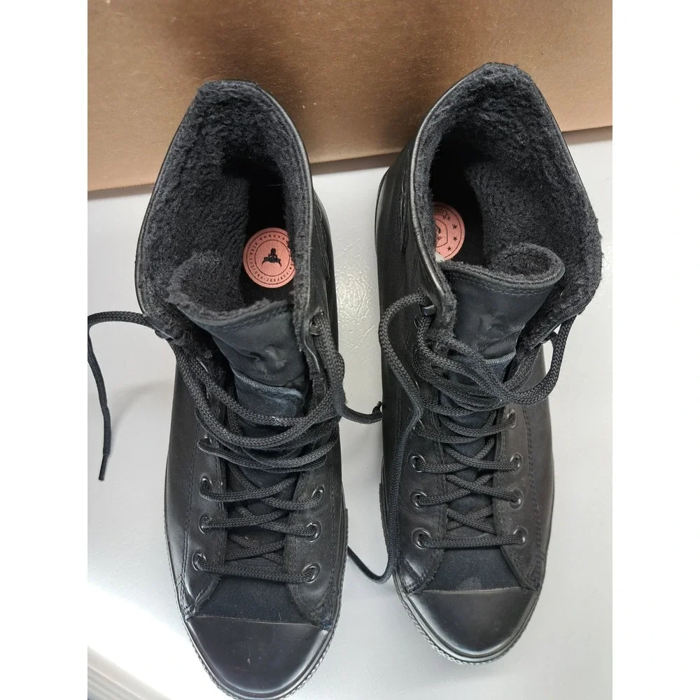 Converse Gore-Tex Shoes Mens 12 Black Leather Chuck Taylor All-Star Winter Hi